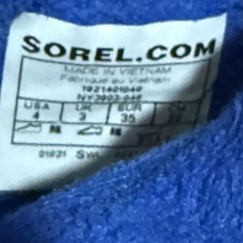 Sorel Whitney 2 Short Lace Black Waterproof Unisex Children's Winter Boots Sz 4